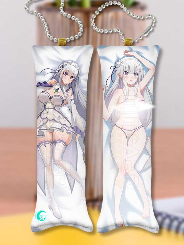Emilia V3 Mini Dakimakura Keychain